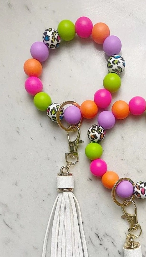 Lanyard Lovebirds Lanyard Lovebirds O Wristband Keychain White Tassel - Little Miss Muffin Children & Home