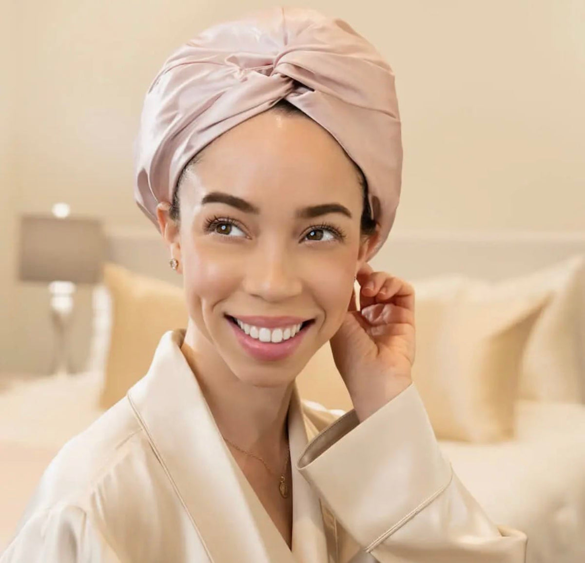 Pink Blissy Silk Bonnet