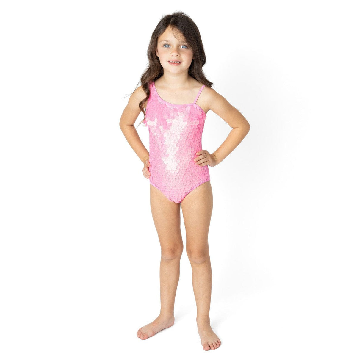 Pink Paillettes 1 Shoulder