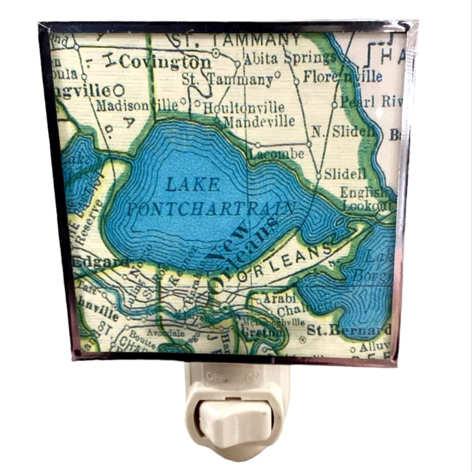 Heather Elizabeth Designs Heather Elizabeth NL174 NOLA Map Night Light - Little Miss Muffin Children & Home