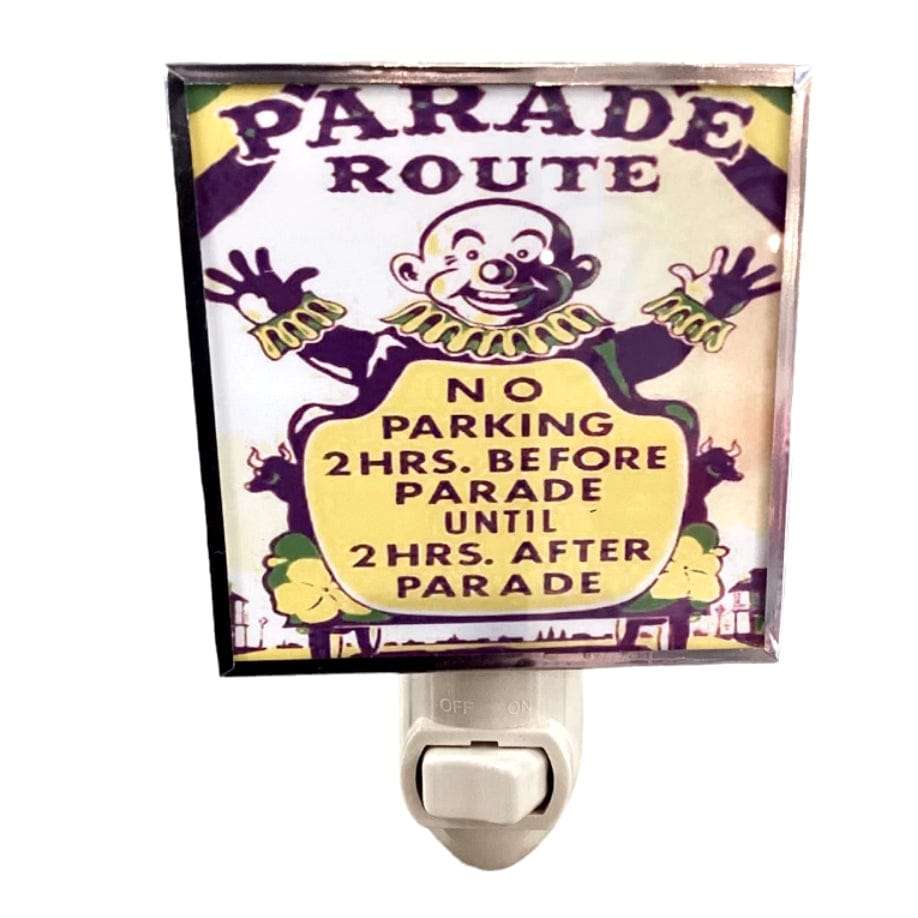 Heather Elizabeth Designs Heather Elizabeth NL030 Mardi Gras No Parking Parade Route Night Light - Little Miss Muffin Children & Home