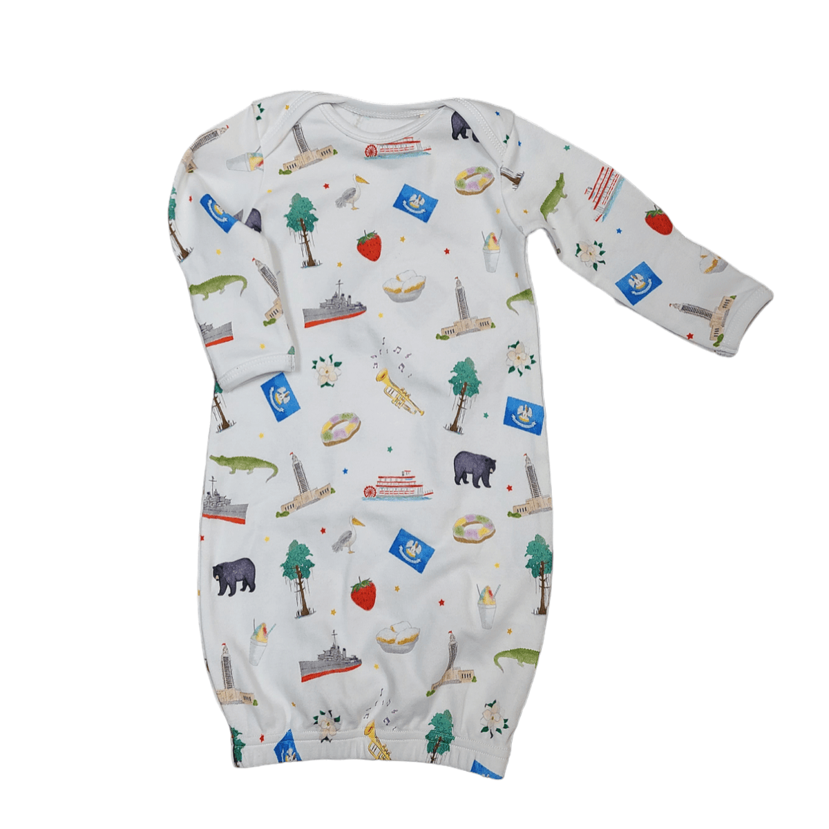 Nola Tawk Nola Tawk Louisiana Kids Organic Muslin Pajama - Little Miss Muffin Children & Home