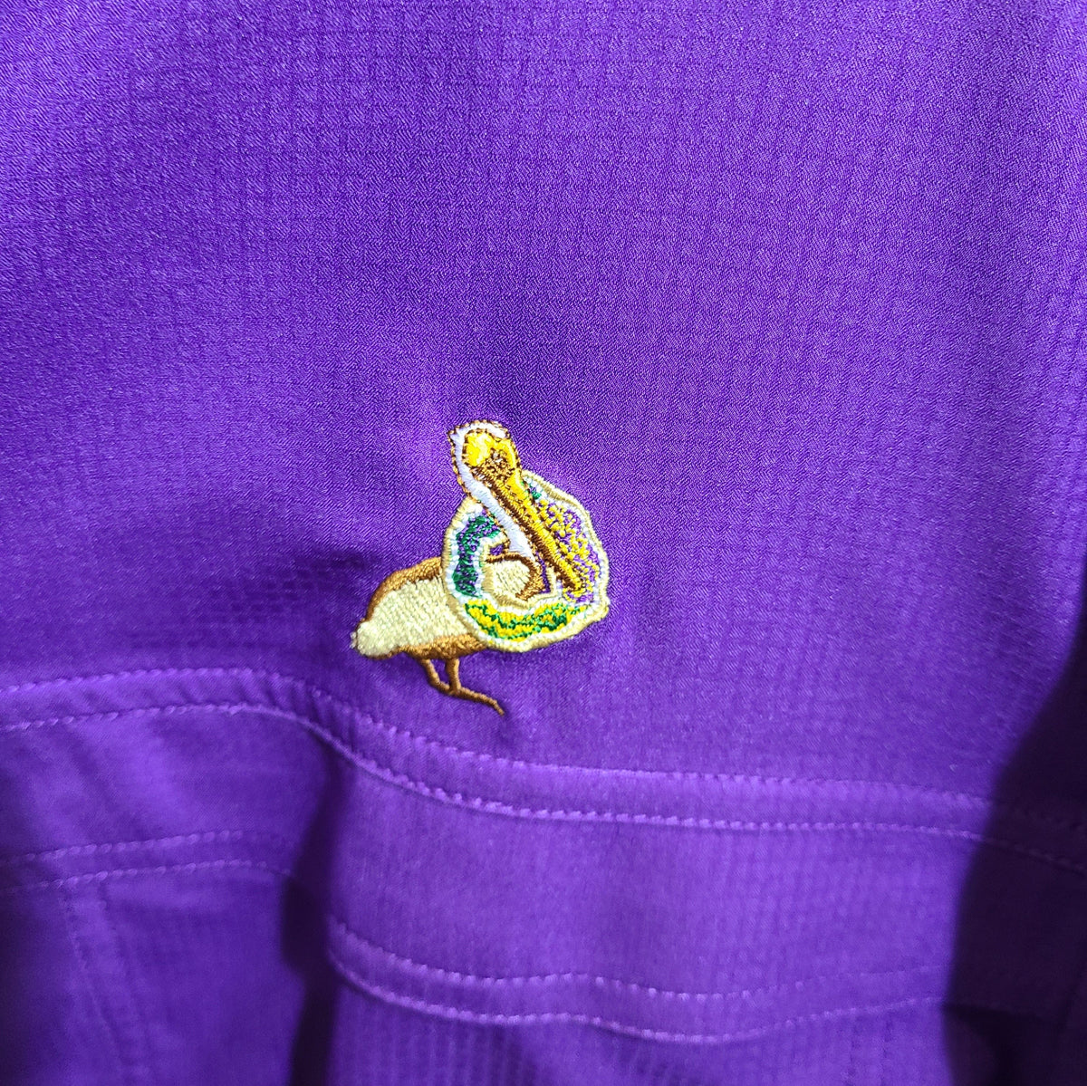 Whereable Art WHEREable Art Mardi Gras Pelican with King Cake Fishing Shirt - Little Miss Muffin Children & Home