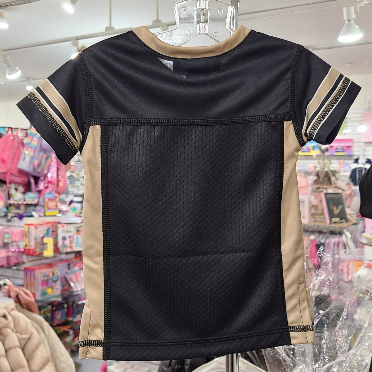 Vive La Fete Vive La Fete Black & Gold Football Jersey - Little Miss Muffin Children & Home