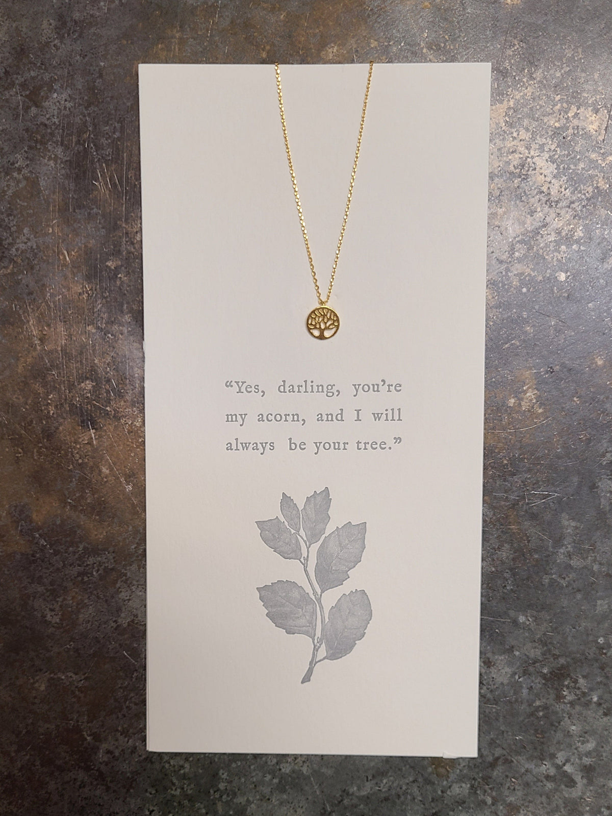 Katie Peak Katie Peak "The Acorn & The Tree" Tree Charm Necklace - Little Miss Muffin Children & Home