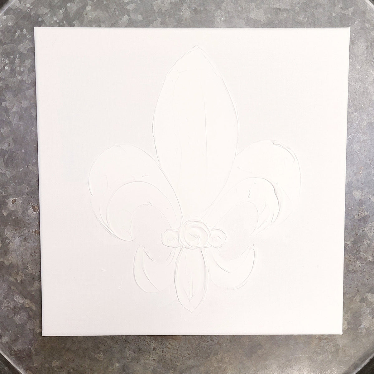 Coddiwomple Coddiwomple Paint Your Own Canvas Mardi Gras Fleur de Lis 12x12 - Little Miss Muffin Children & Home