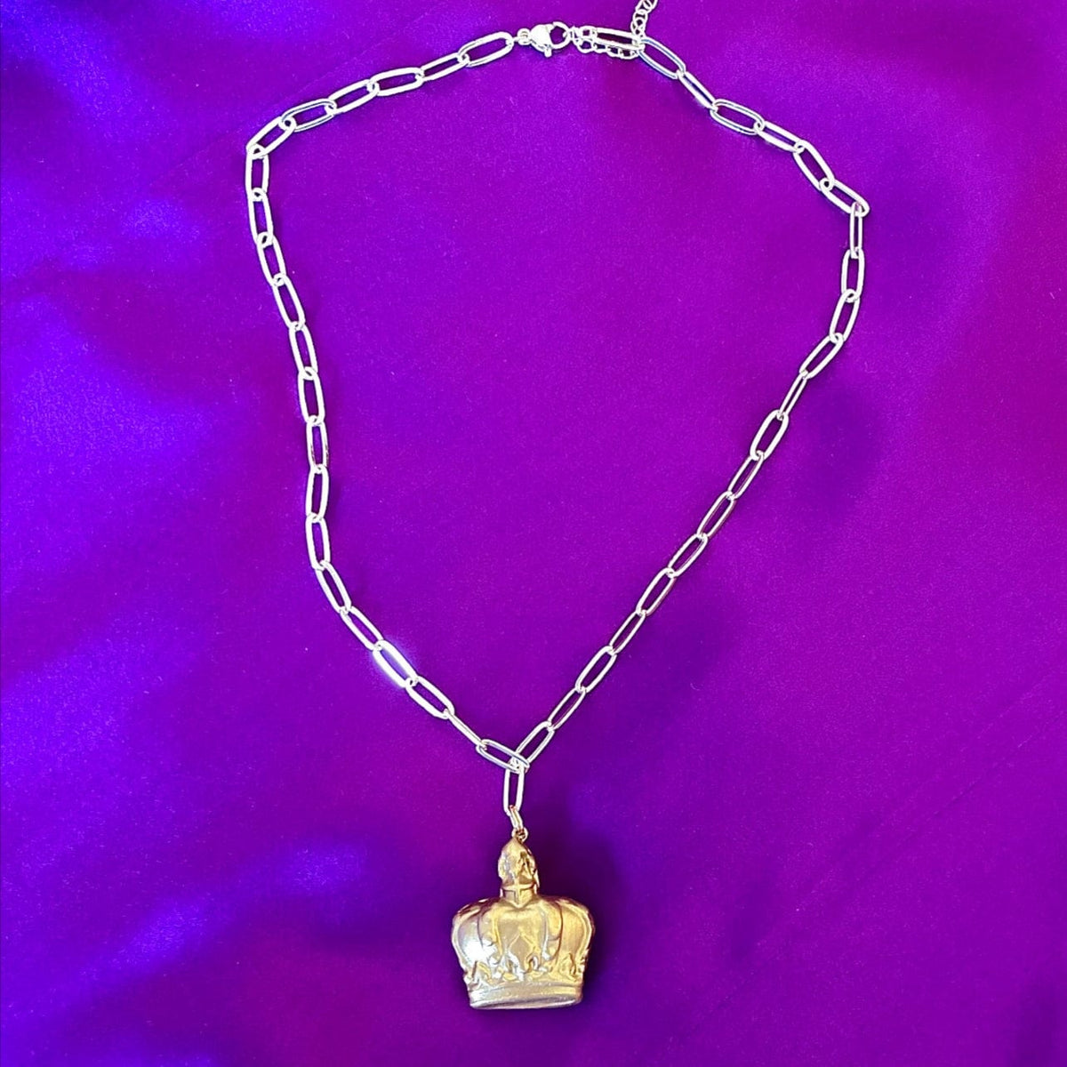 Carol Cassisa Carol Cassisa Bijou Royale Paper Clip Necklace (Small Crown) - Little Miss Muffin Children & Home