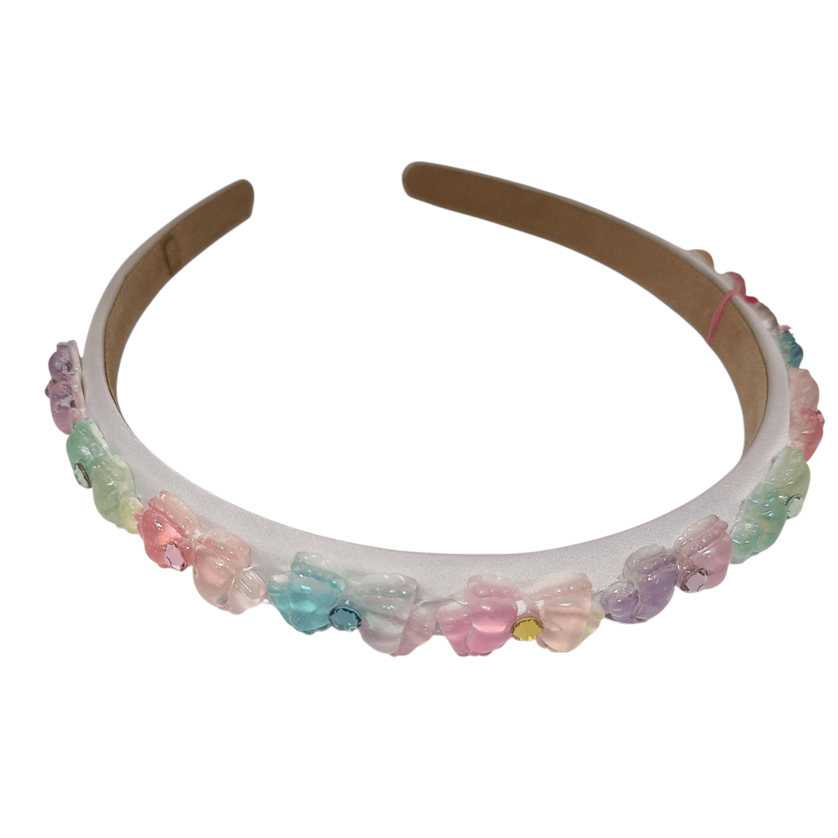 Bari Lynn Crystallized Thin Satin Wrap Bow Thin Headband - Little Miss Muffin Children & Home