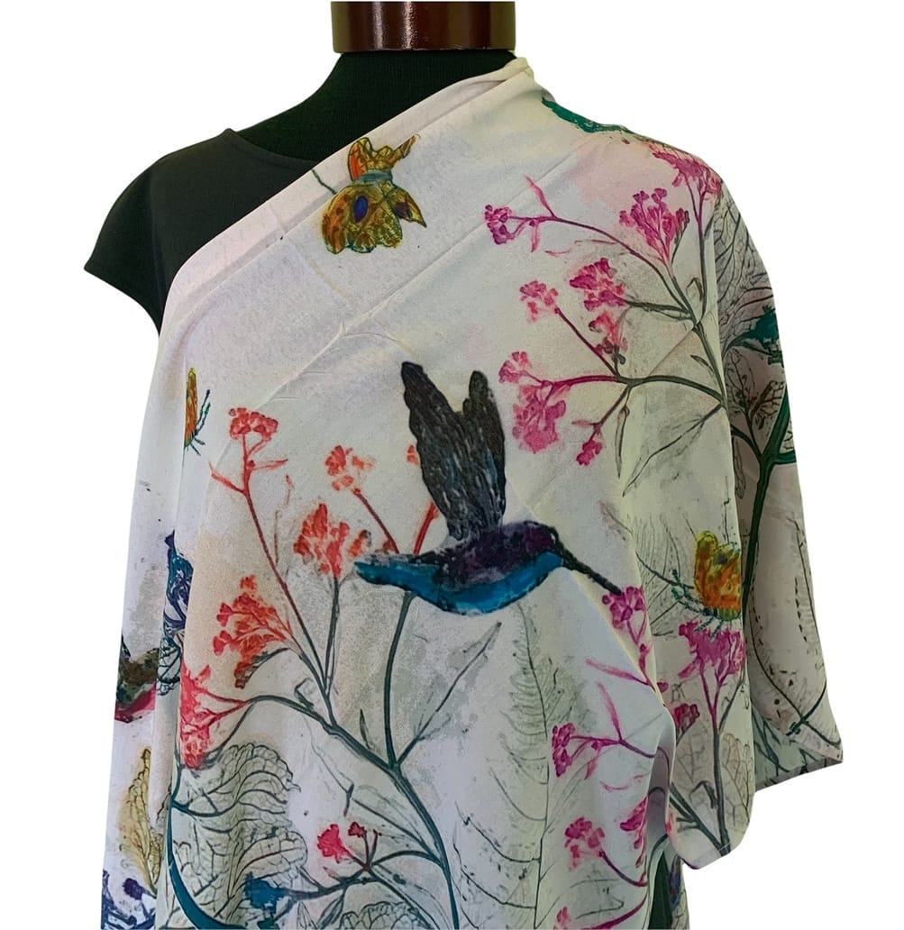 Nina J Pollination Garden Cotton Scarf - Little Miss Muffin Children & Home