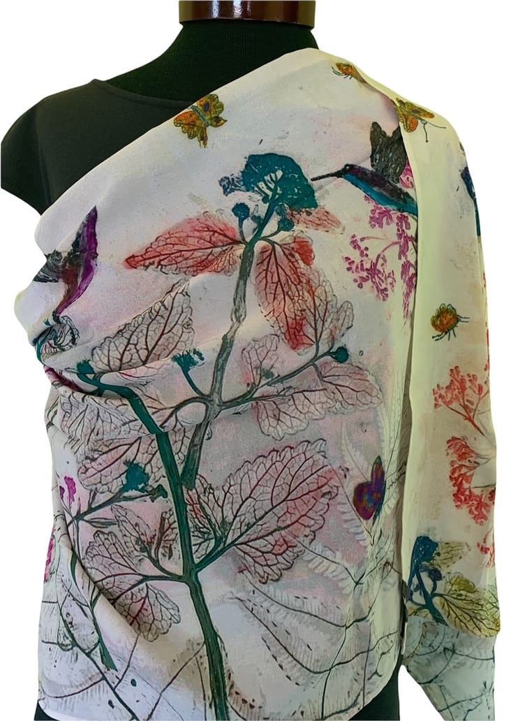 Pollination Garden Cotton Scarf