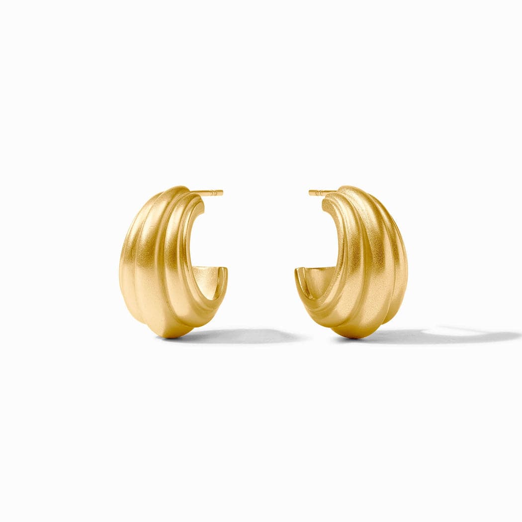 Julie Vos Gold Medium Portofino Statement Hoop - Little Miss Muffin Children & Home