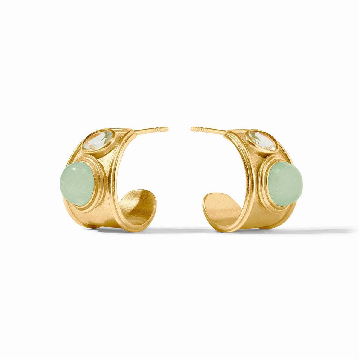 Julie Vos Portofino Stone Hoop with Aqua Jade - Little Miss Muffin Children & Home