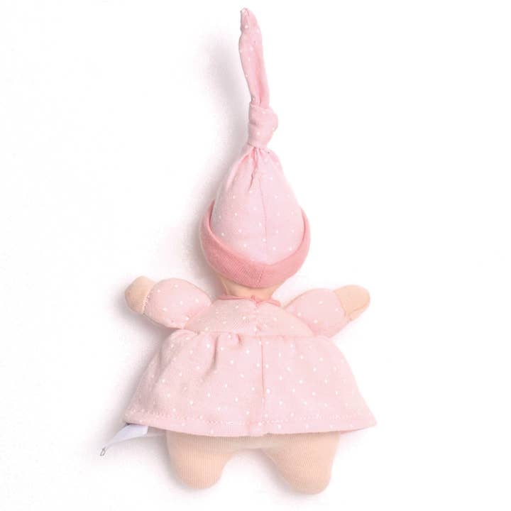 Precious Light Skin Doll with Rubber Head in Polka Dot Dress