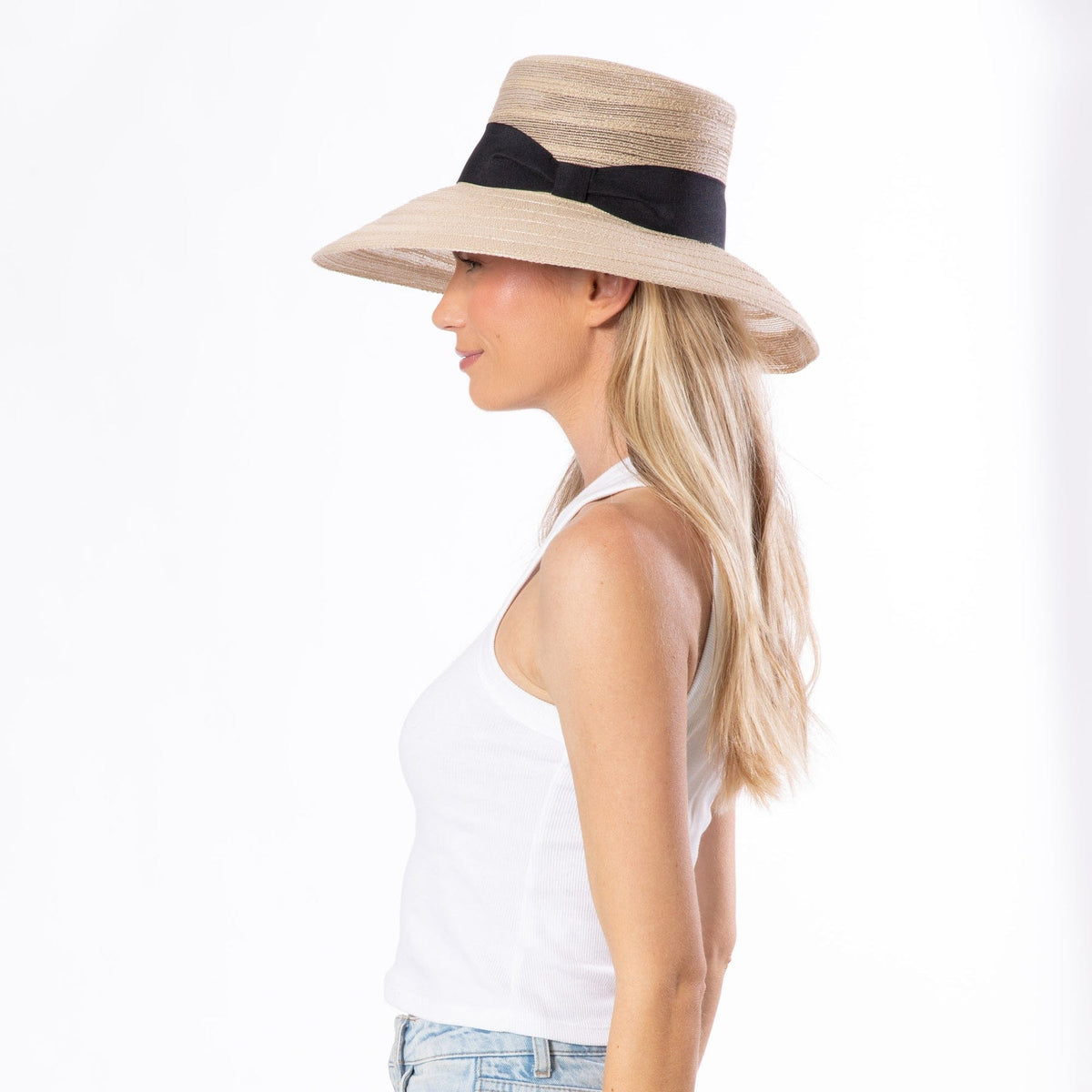 San Diego Hat Company Mabel Wide Brim Hat with Grosgrain Band - Little Miss Muffin Children & Home