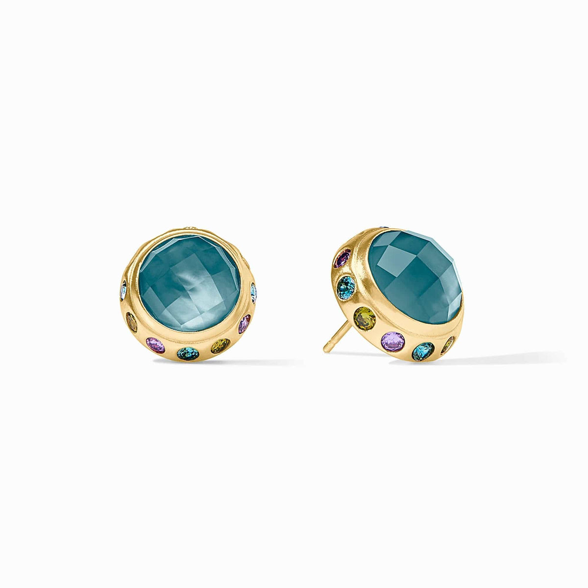 Julie Vos Rainbow Stud Iridescent Montana Blue - Little Miss Muffin Children & Home