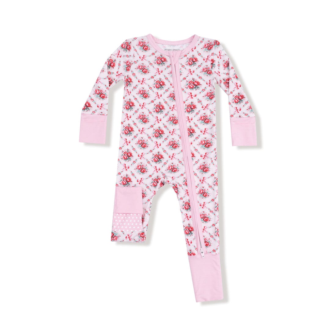 Rose Bow Lattice 2 Way Zipper Romper