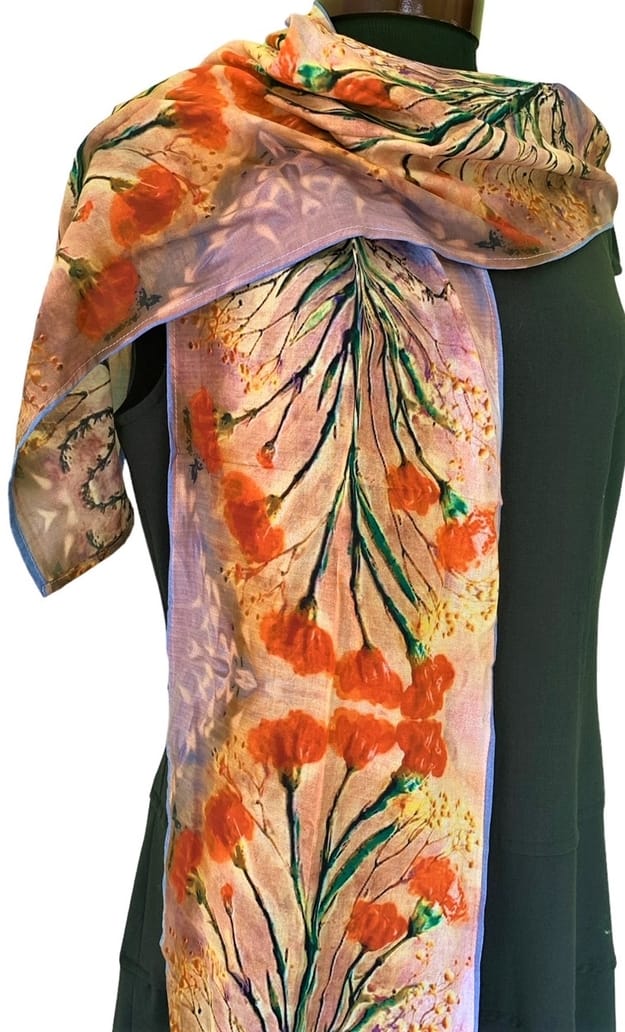 Rosy Shades Cotton Scarf