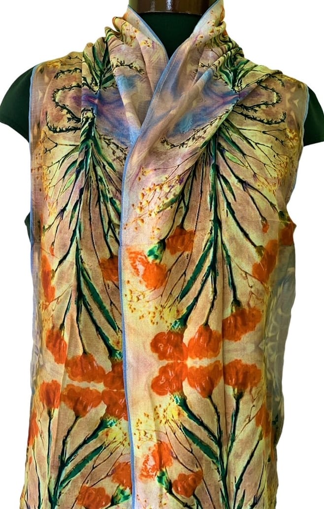 Rosy Shades Cotton Scarf