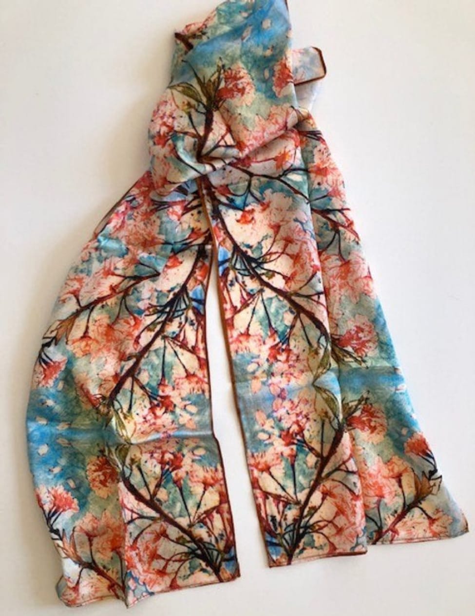 Cherry Blossoms Silk Scarf