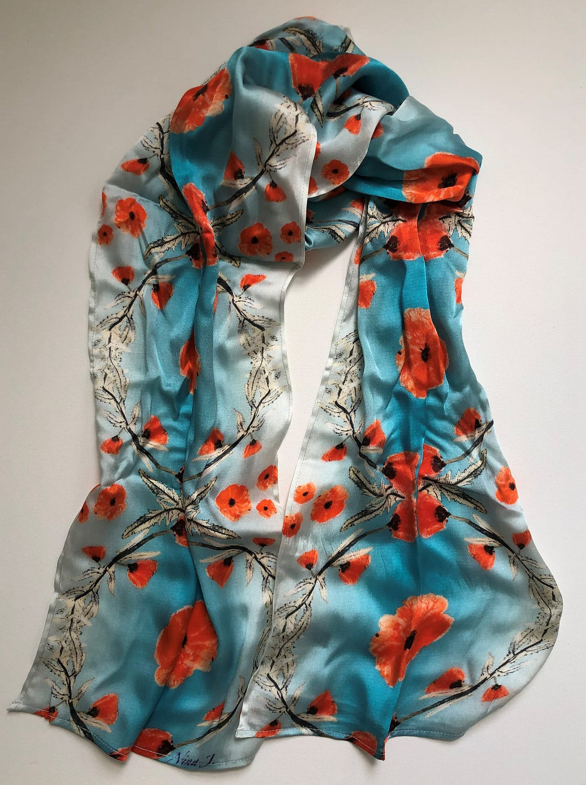 Poppies Silk Scarf