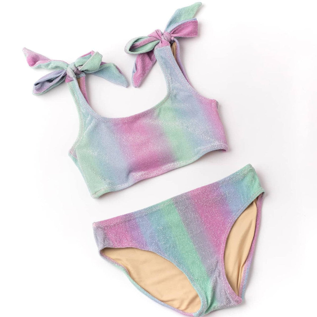 Shade Critters Shade Critters Shimmer Bunny One Shoulder Tie Swimsuit - Ocean Ombre - Little Miss Muffin Children & Home