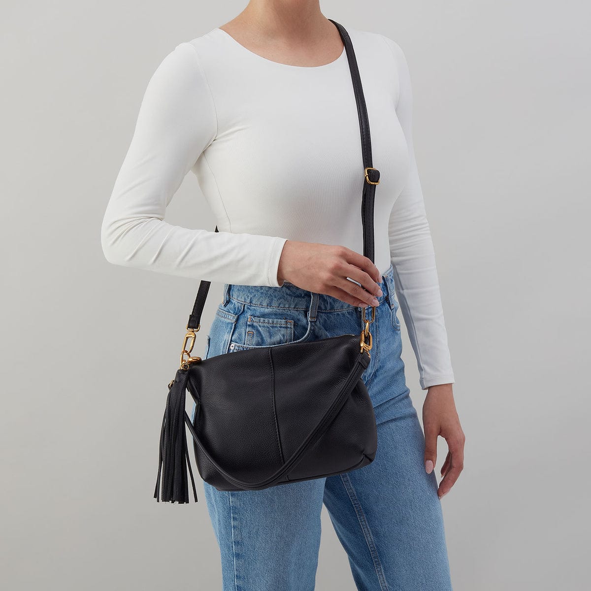 Hobo Kori Crossbody in Pebbled Leather - Black - Little Miss Muffin Children & Home