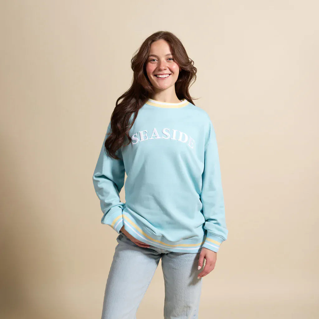 The Darling Effect Seaside Oversized Crew Neck Sweatshirt - Little Miss Muffin Children & Home