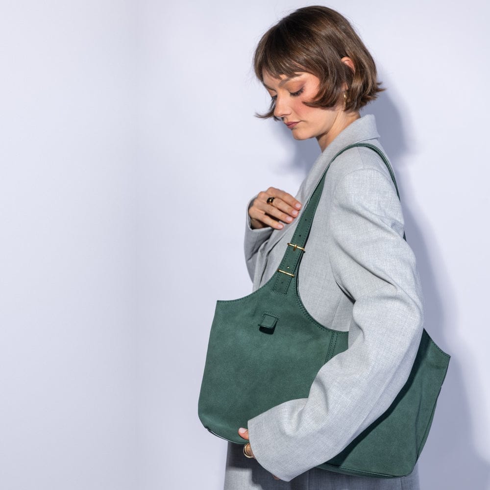 Hobo Atlas Tote Suede Leather - Pine Needle - Little Miss Muffin Children & Home