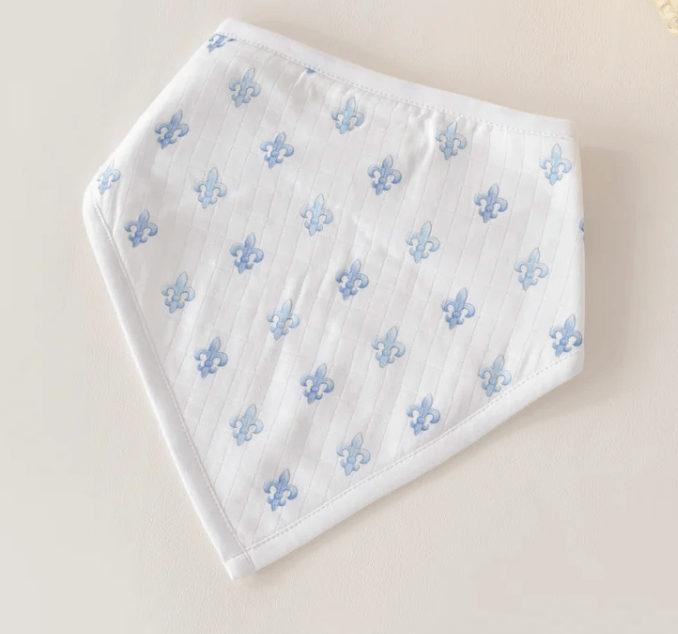Nola Tawk Fleur De Bleu Organic Muslin Bib - Little Miss Muffin Children & Home