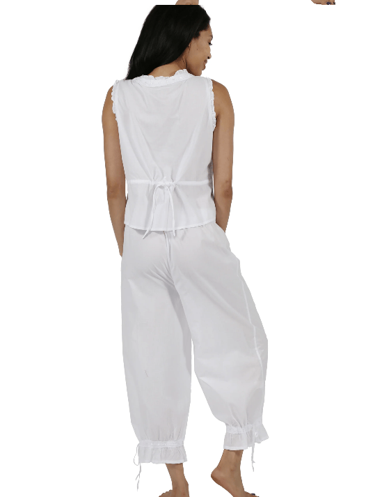 Sleeveless Draw Leg Capri Pajama Set