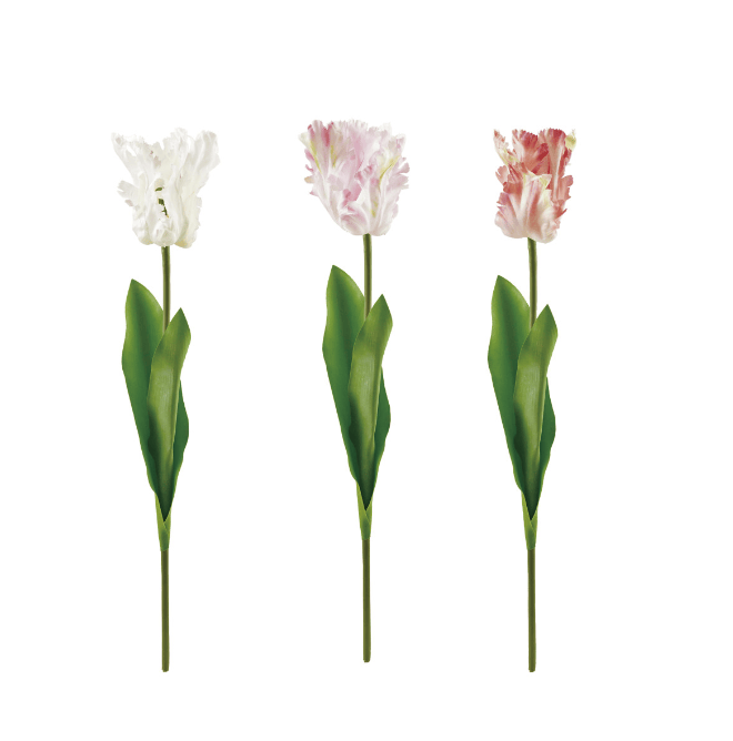 Faux Tulip Stem, 3 Colors Available
