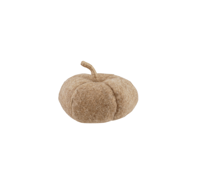 Creative Co-op Brown Felt Pumpkin with Jute Wrapped Stem - Little Miss Muffin Children & Home