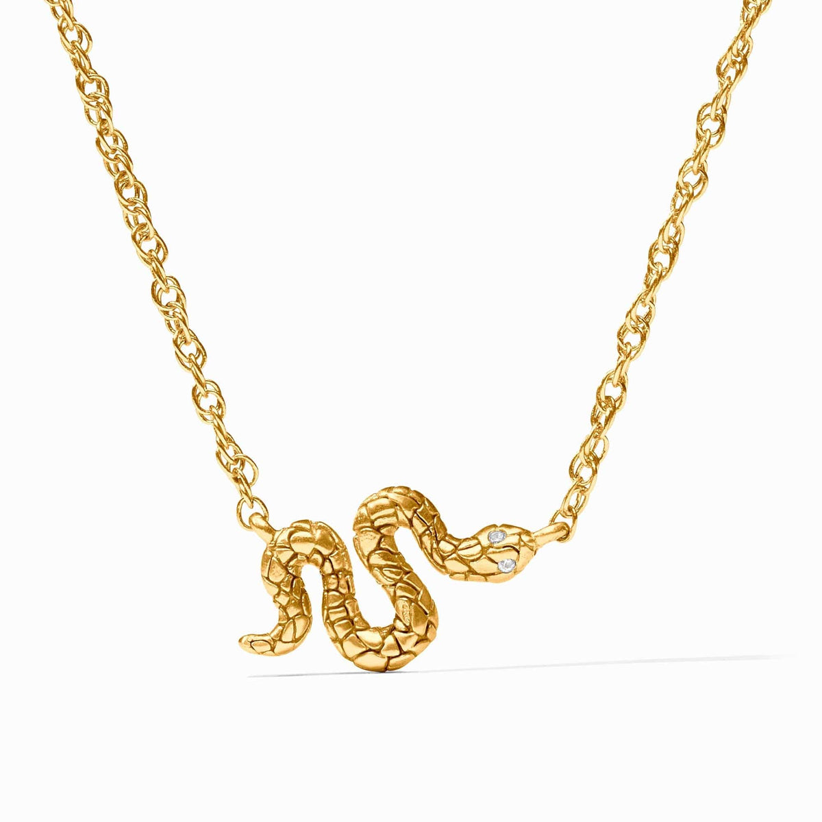 Snake Delicate Necklace with Cubic Zirconia
