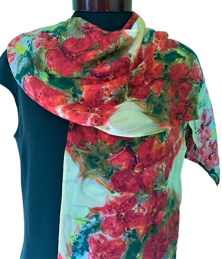 Step Into Pollination Silk Scarf