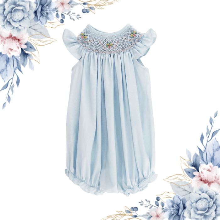 Bailey Boys Bailey Boys Blue Floral, Bishop Short Romper - Little Miss Muffin Children & Home
