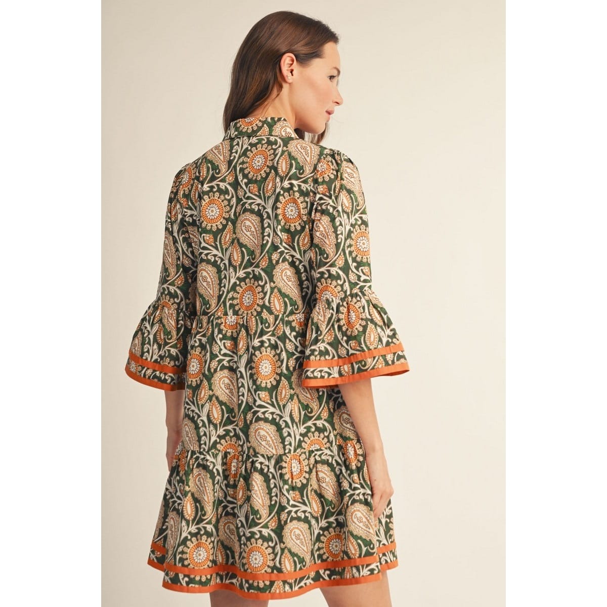 Boho Paisley Floral Dress