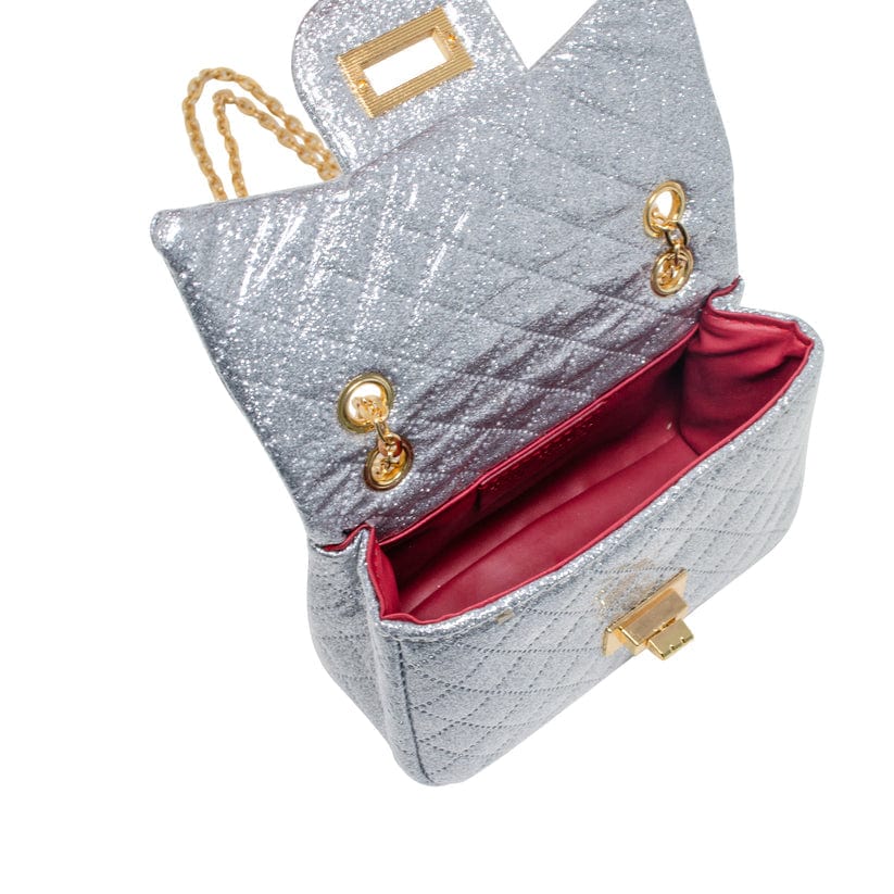 Zomi Gems Zomi Gems Classic Quilted Sparkle Mini Purse in Silver - Little Miss Muffin Children & Home
