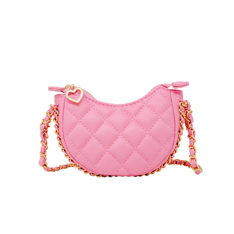 Zomi Gems Zomi Gems Tiny Quilted Chain Wrapped Hobo Bag, Pink - Little Miss Muffin Children & Home
