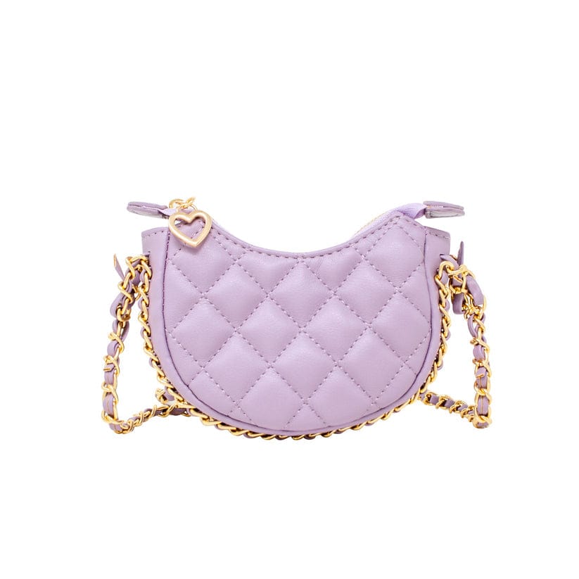 Zomi Gems Zomi Gems Tiny Quilted Chain Wrapped Hobo Bag, Purple - Little Miss Muffin Children & Home
