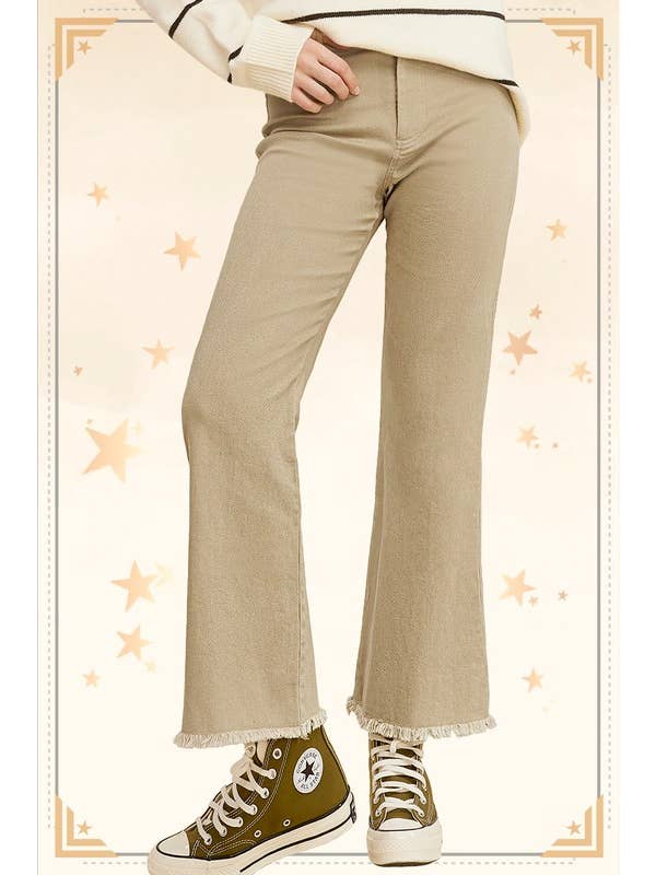 La Miel La Miel Soft Washed All Season Stretchy Pants in Tan - Little Miss Muffin Children & Home