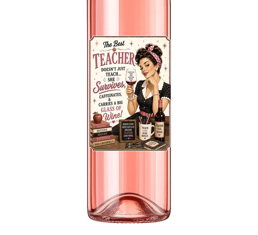 Sassy Talkin Sassy Vine Teacher Wine Label - Little Miss Muffin Children & Home