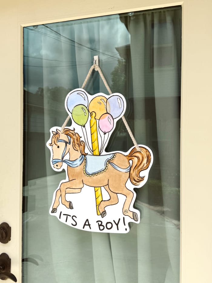 Birthday Horse Door Hanger