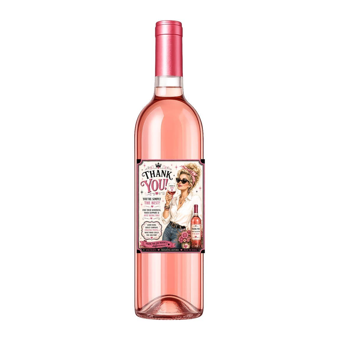 Sassy Talkin Sassy Vine Thank You Wine Label - Little Miss Muffin Children & Home