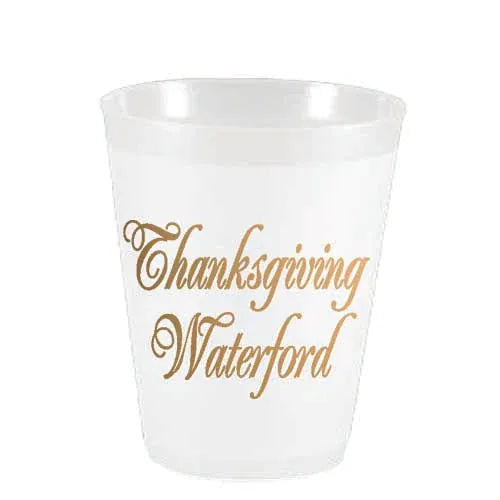 Write Designs /Sassy Cups Sassy Cups Thanksgiving Waterford Metallic Bronze Frost Flex Cups, 16 oz - Little Miss Muffin Children & Home