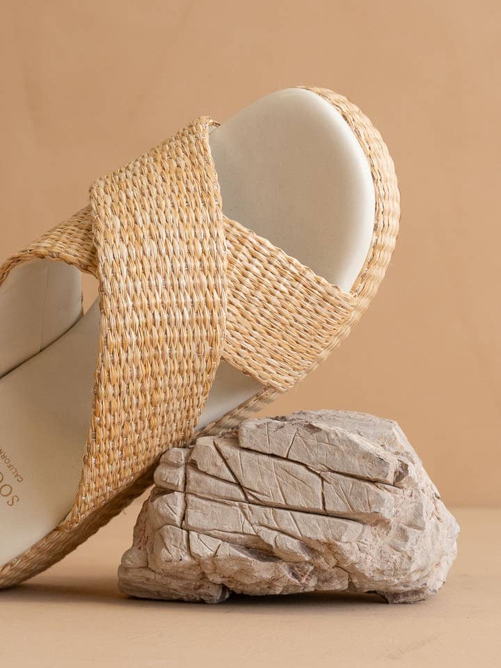 Oasis Society The Fresno Natural Raffia Platform Sandal - Little Miss Muffin Children & Home