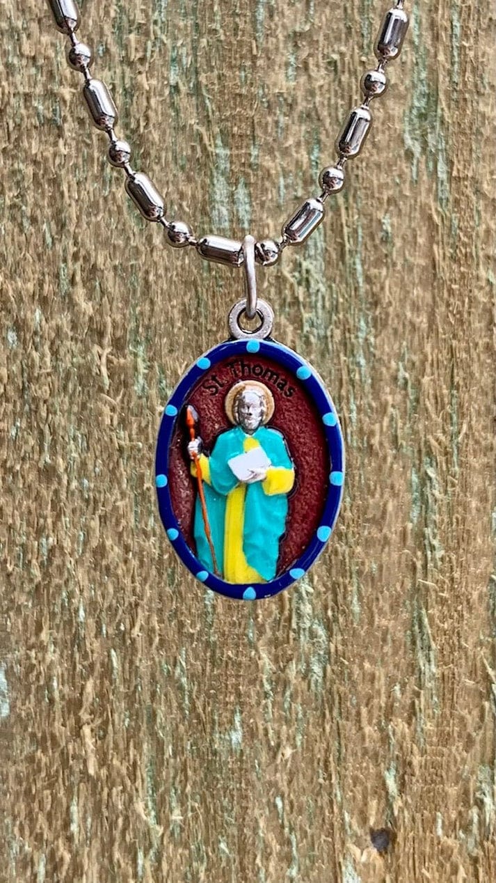 Architect Against Doubt St Thomas "Doubting Thomas" Hand Painted Medal