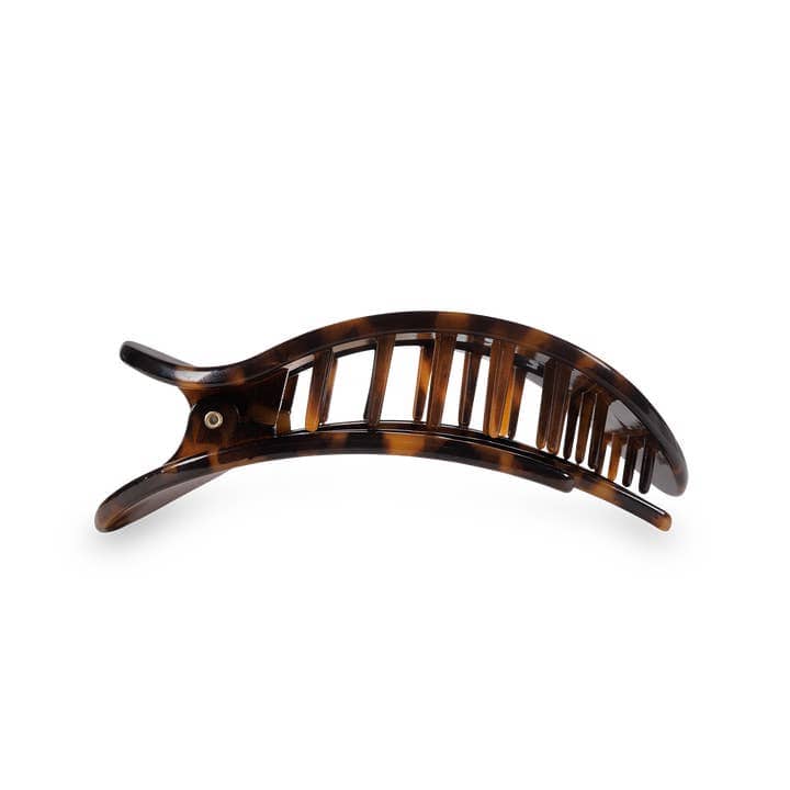 Tortoise Round Flat Hair Clip