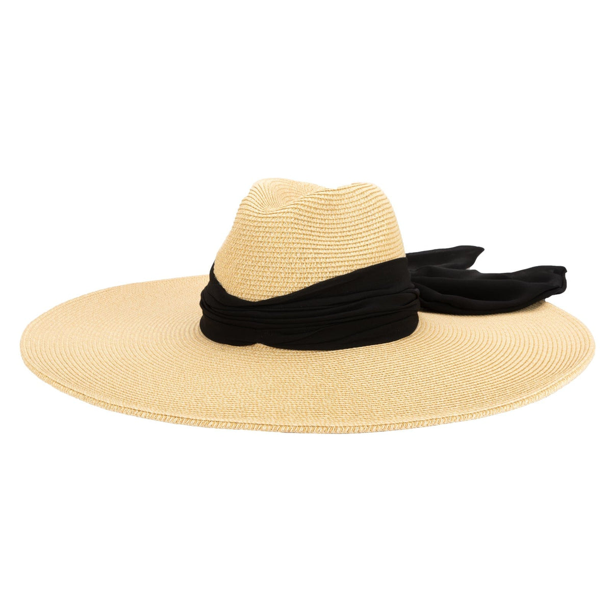 Boardwalk Ultrabraid Pinch Crown Wide Brim Sun Hat with Printed Fabric Band