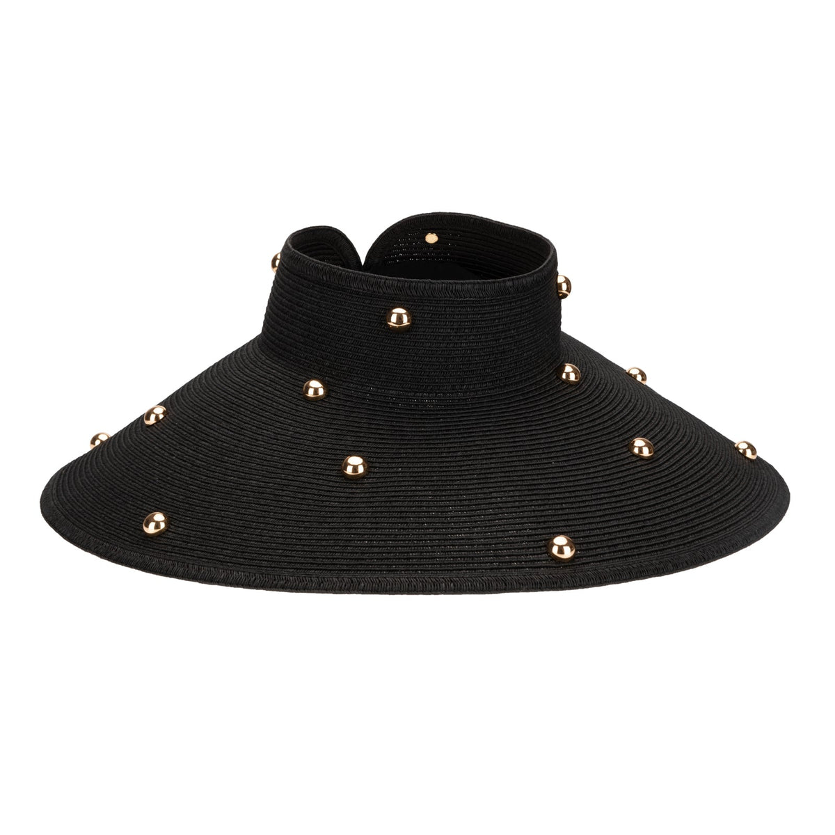 San Diego Hat Company Ruth Wide Brim Roll Up Visor with Gold Beads - Little Miss Muffin Children & Home