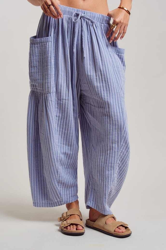 Urban Daizy Striped Cotton Drawstring Harem Pants, 2 Available Colors - Little Miss Muffin Children & Home